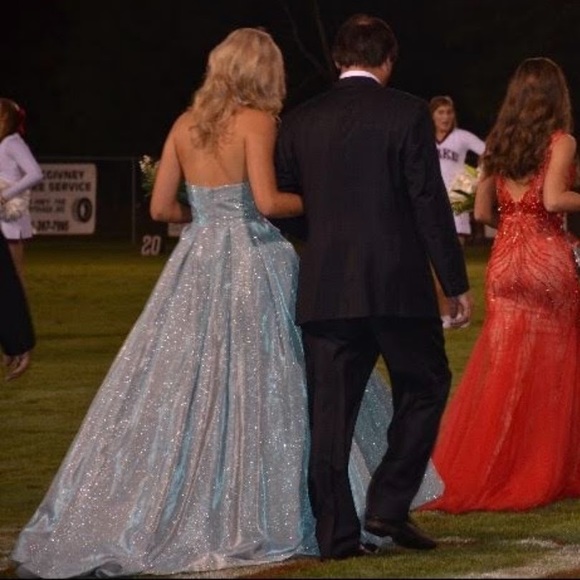 Sparkly Icy Blue Ieena Dress - Picture 2 of 5